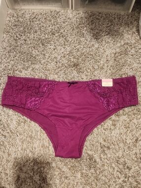 Cacique Magenta Lace-Trim Hipster Panty